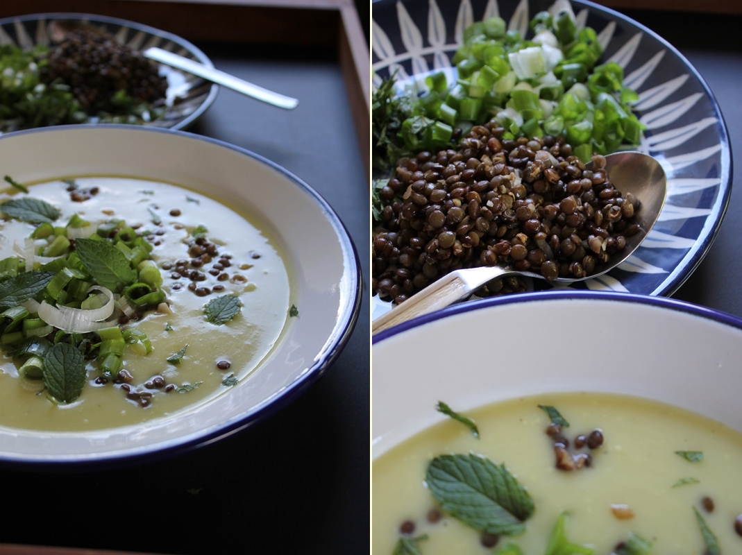 Kokos-Kohlrabisüppchen mit Linsen und Minze | Gourmandises ...