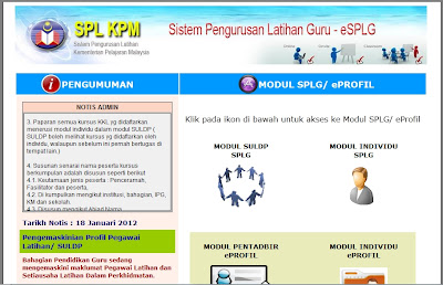 Sistem Pengurusan Latihan Guru eSPLG