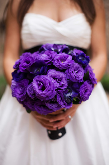 wedding green and purple hydrangea centerpieces