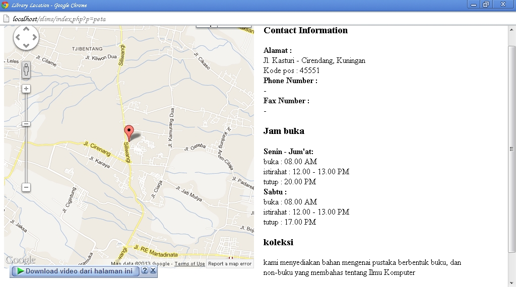 Senayan Library Management System (SLIMS): Manual Setting Menu Map