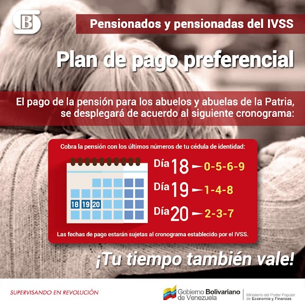 Atención todos los pensionados: El pago será lunes 18, martes 19 y miércoles 20 (+Billetera Móvil) Atención todos los pensionados: El pago será lunes 18, martes 19 y miércoles 20 (+Billetera Móvil)