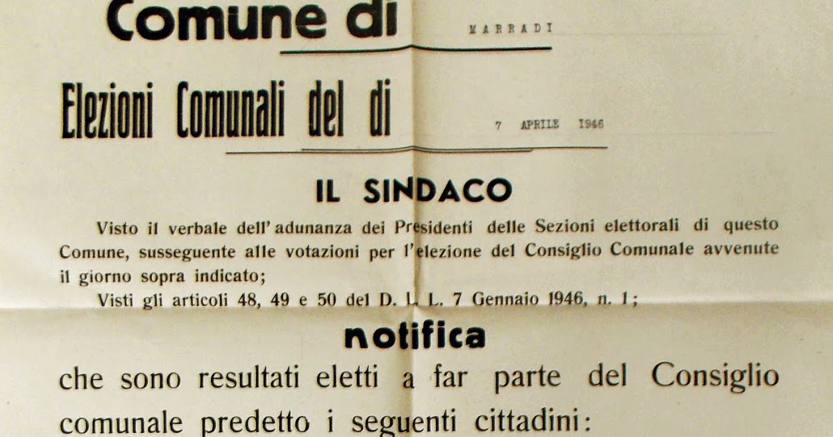 Il blog della Biblioteca di Marradi Le elezioni comunali del 1946