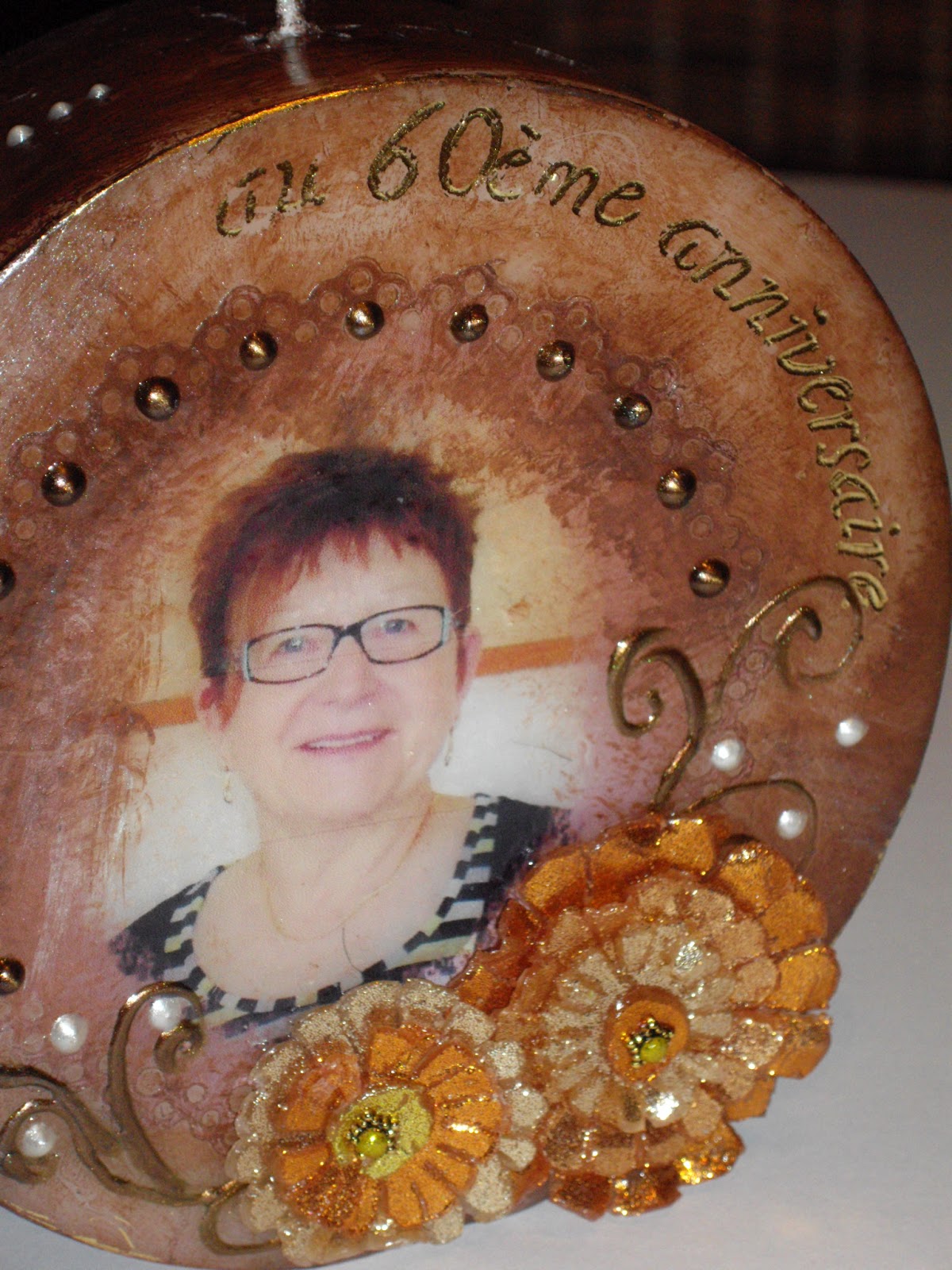 Ritas Kreativer Blog Kerze zum 60, Geburtstag