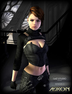 3D Models Art Zone - Aeron para sa Genesis (s) 2 Babae at kapusukan para Aeron