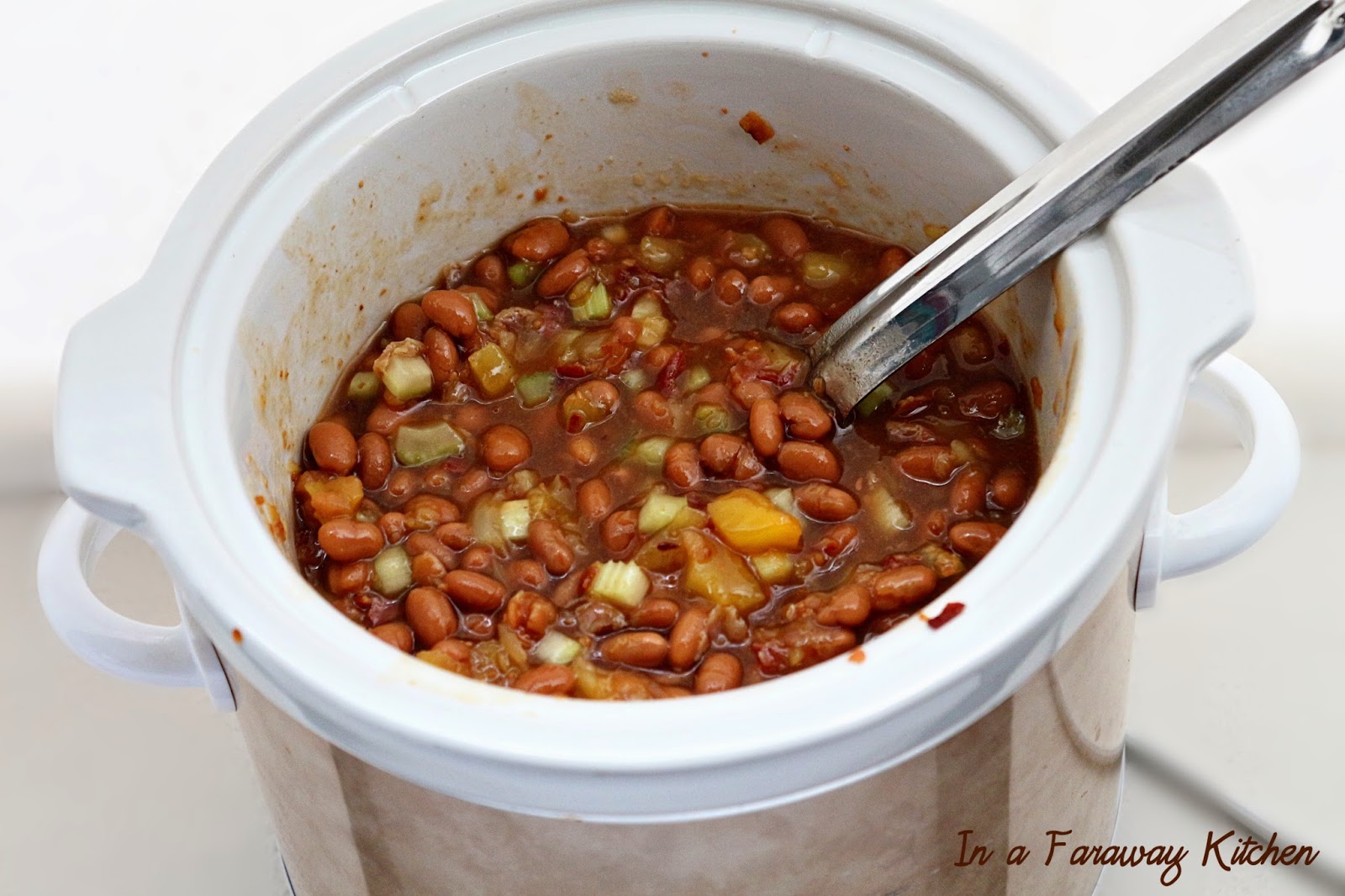 In a Far Away Kitchen Pineapple Bacon Baked Beans