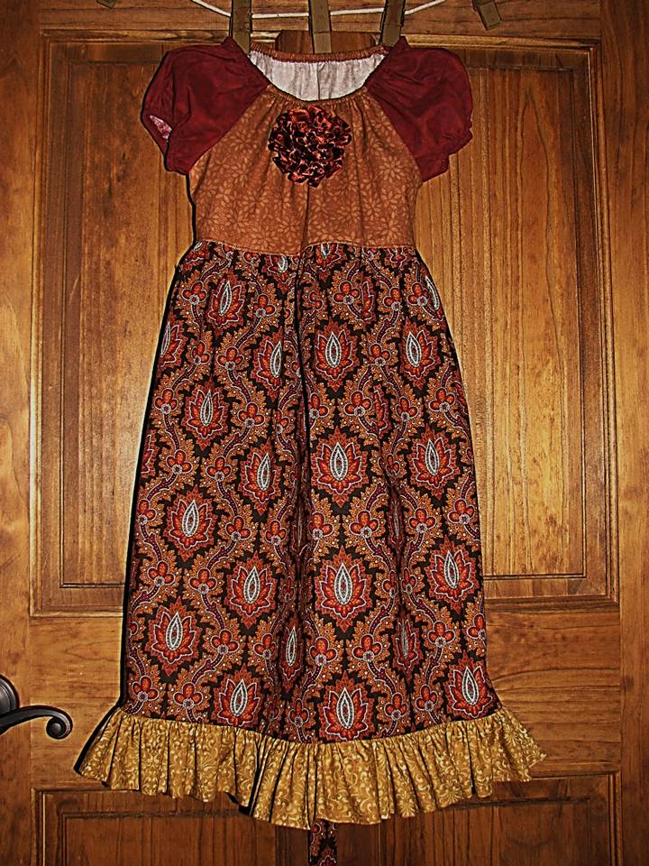 Shannon Hebert's Creative Corner RICH FALL PEASANT DRESS