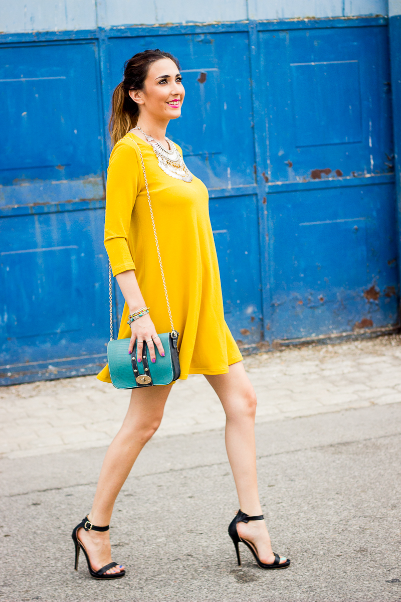 mustard dress