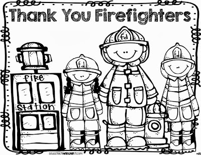 Thank You Firefighters Page Coloring Pages