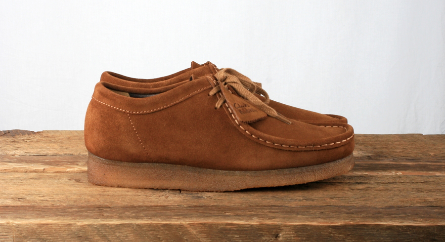 brown clarks wallabees