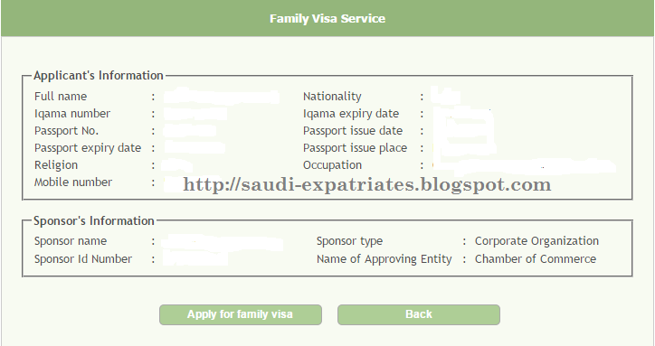 Online Permanent Family Visa Application