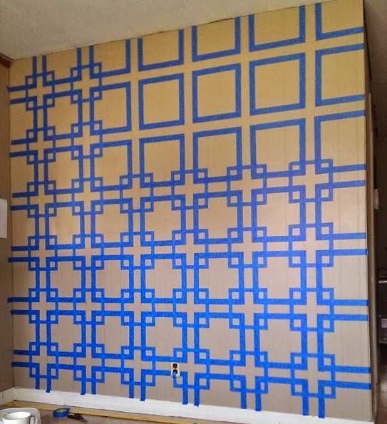 Accent walls using painters tape and paint Geometric Accent Wall