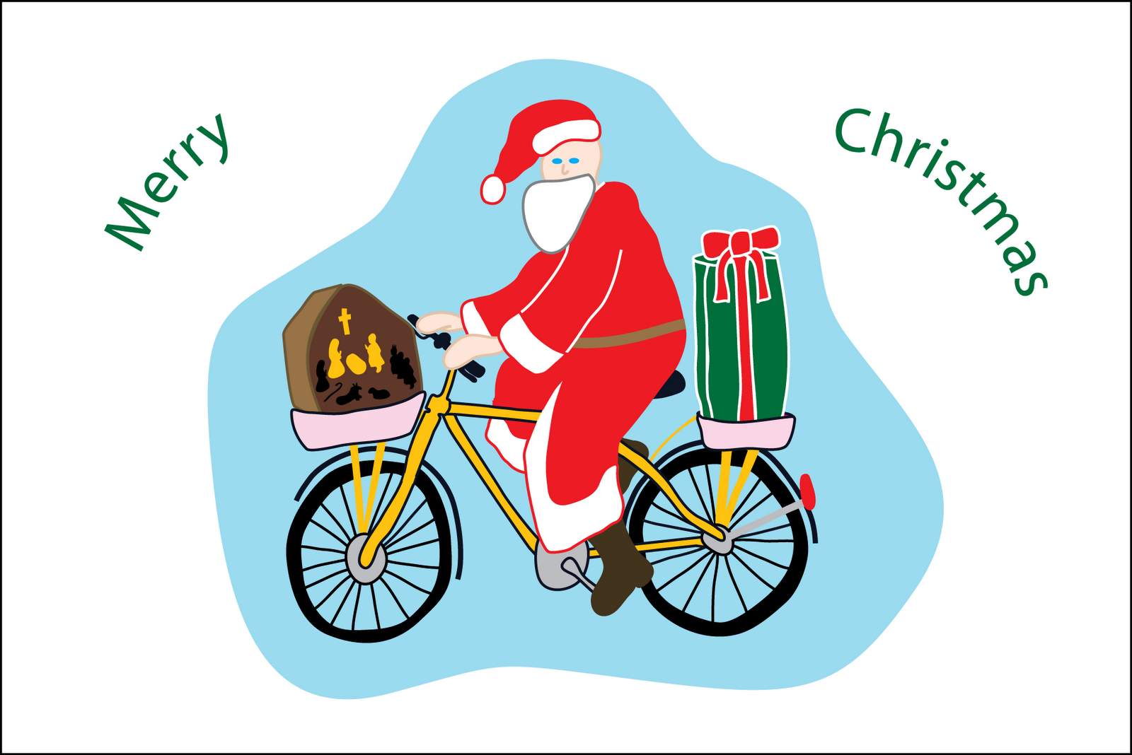 Emma C. Johnson Writer/Artist/Musician Santa on a Bike