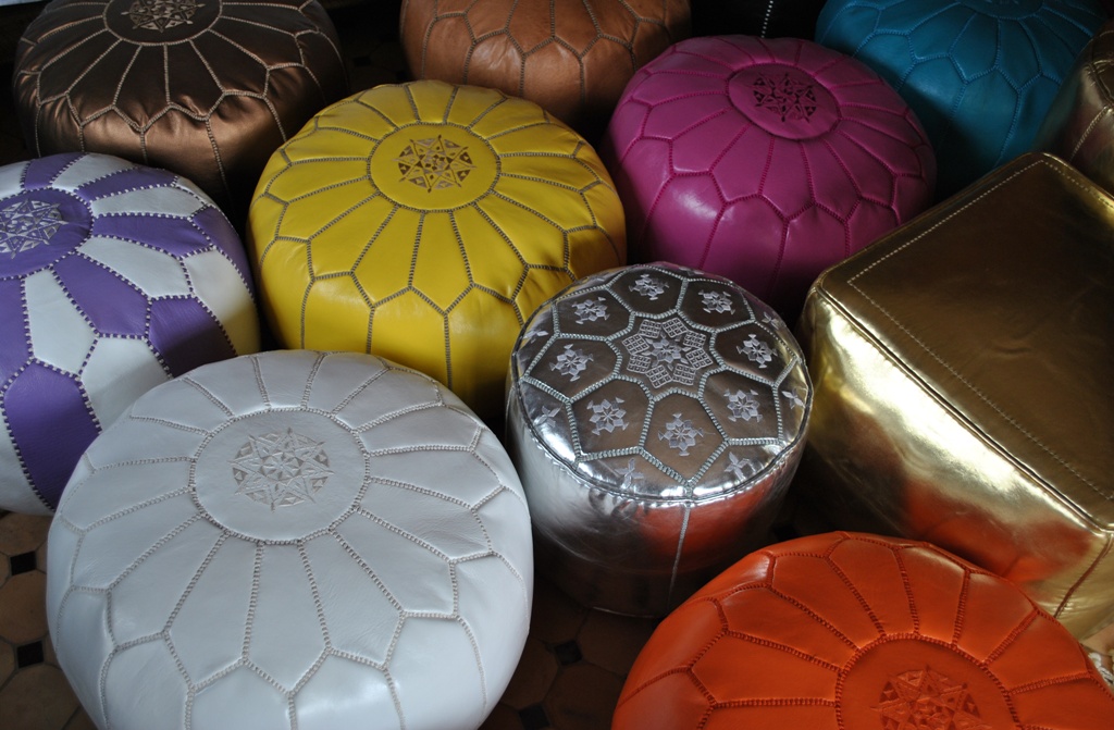 Beyond Marrakech Revival Of The Moroccan Leather Pouffe