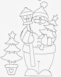 desenho de papai noel para pintar