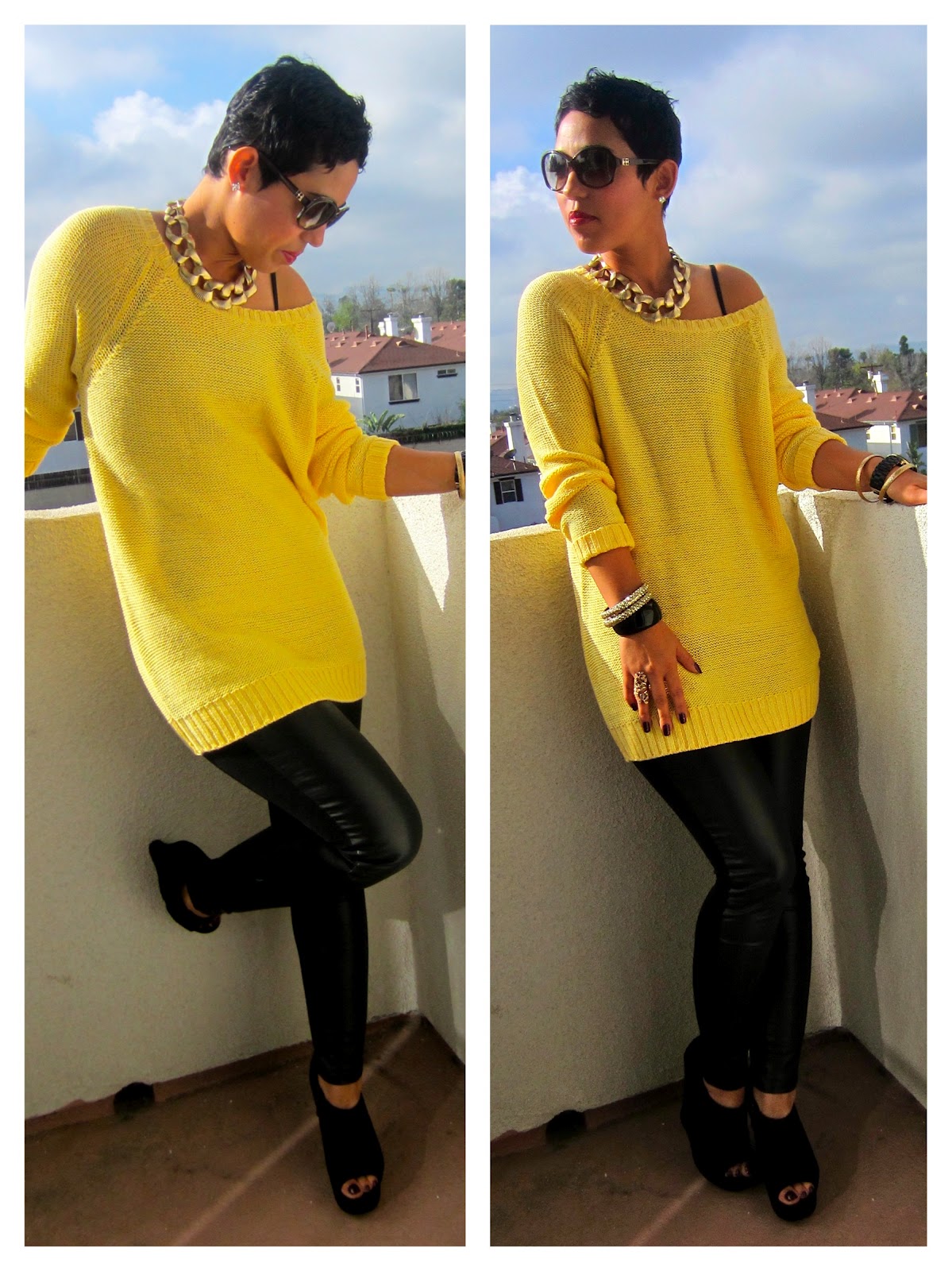 What I Wore Yellow & Leather Fashion, Lifestyle, and DIY