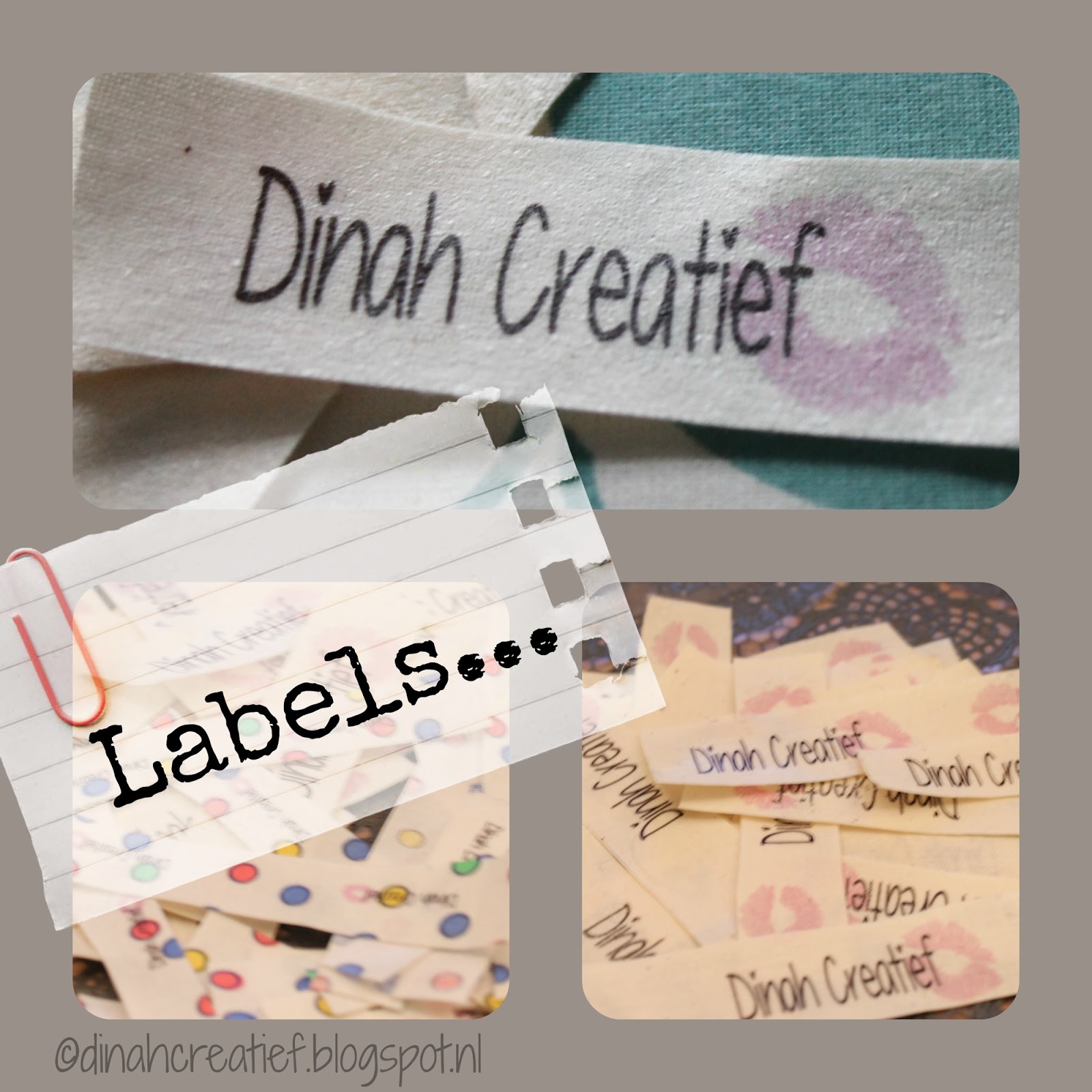 Dinah Creatief Zelf maken Labels + zelf ontwerpen via Vlog.