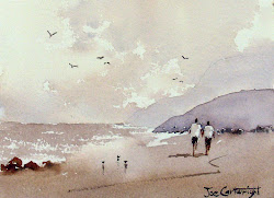watercolor simple painting beach scene cartwright joe beginners easy watercolour paintings paint scenes drawing beginner landscape step birds perspective seascape