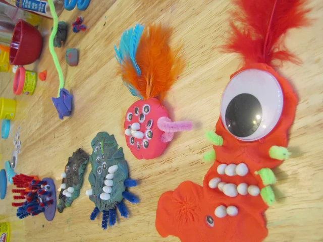 make a monster with play doh
