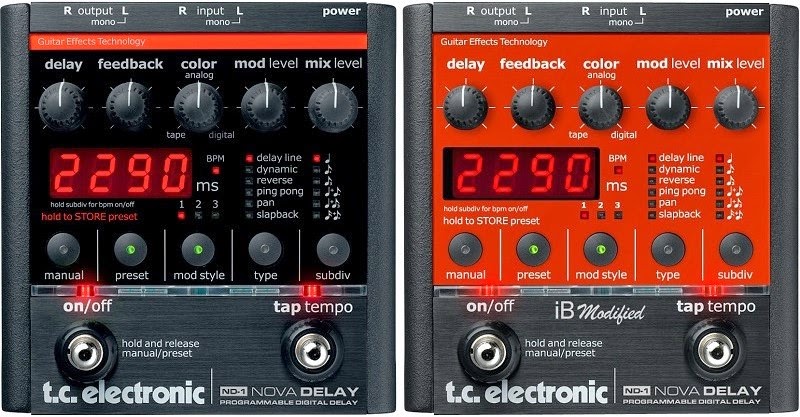 Gear Otaku: TC Electronic Nova Delay ND-1 は通常モデルもiB Modified 適用済み