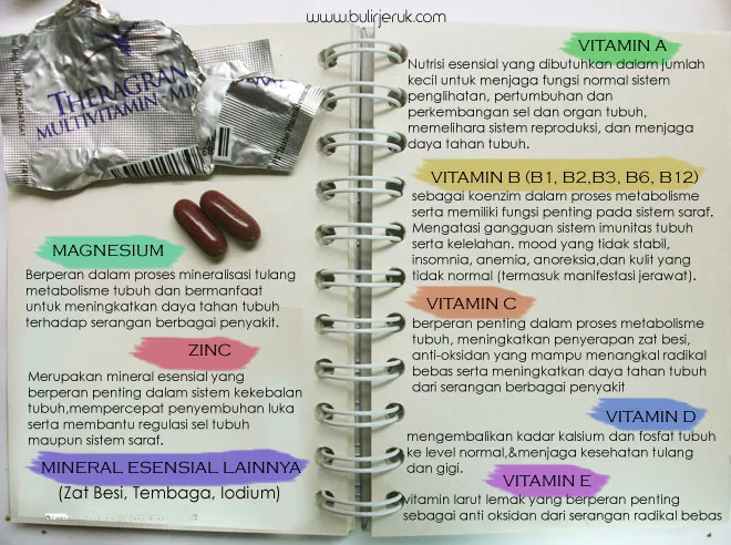 Manfaat Vitamin dan Mineral dalam Theragran-M