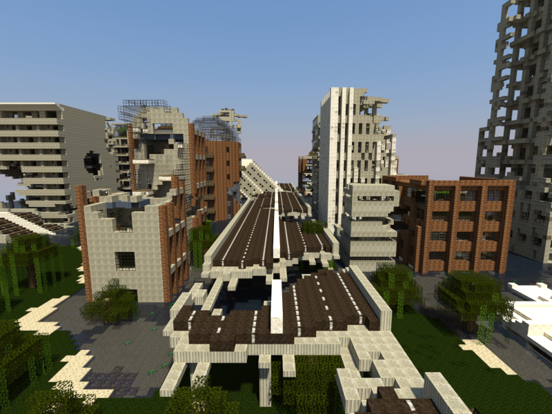 Cкачать карту города зомби апокалипсис для Minecraft