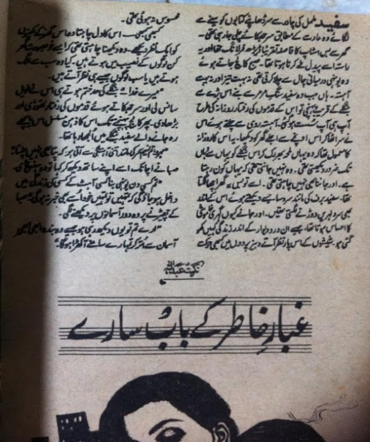 Ghubar e khatir ke baab saray novel pdf by Nighat Abdullah