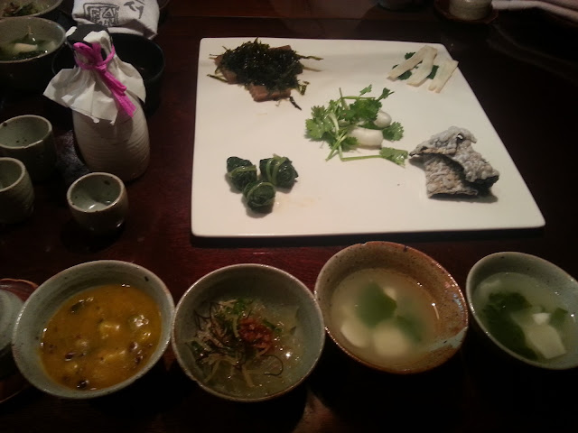 The first course- soup and starters at Sanchon