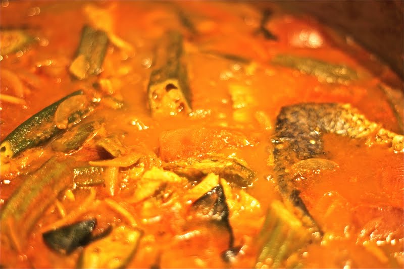 Extra Virgin Chef Vendakkai Meen Curry Fish Curry with Okra. Yes