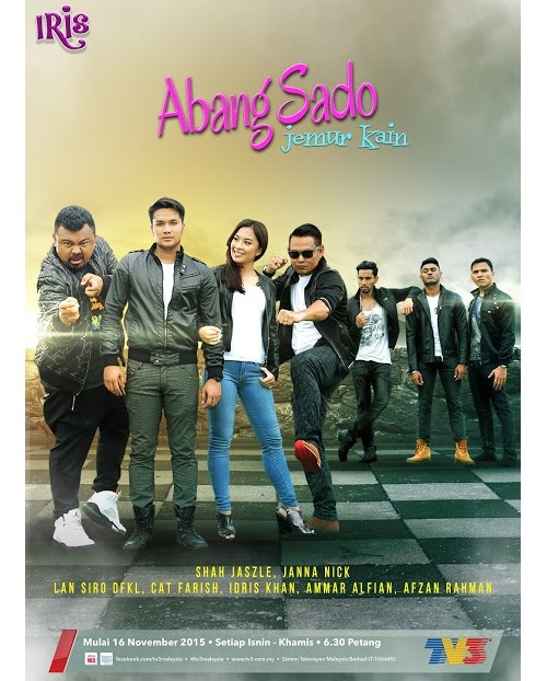 Sinopsis Abang Sado Jemur Kain Drama TV3 Slot Iris, pelakon dan gambar drama Abang Sado Jemur Kain TV3, Abang Sado Jemur Kain episod akhir - episod 20, Abang Samseng Jemur Kain