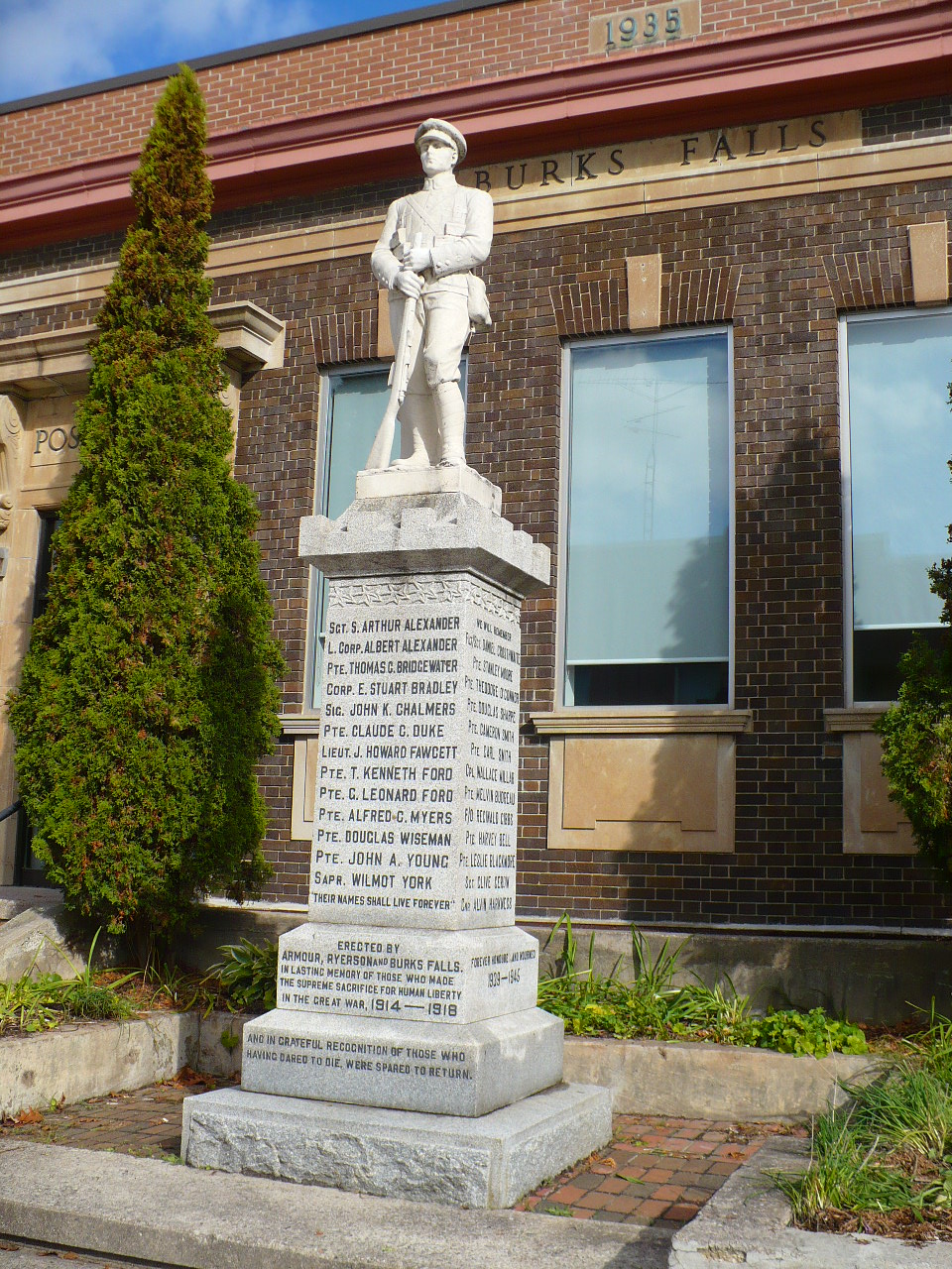 Ontario War Memorials Burk's Falls