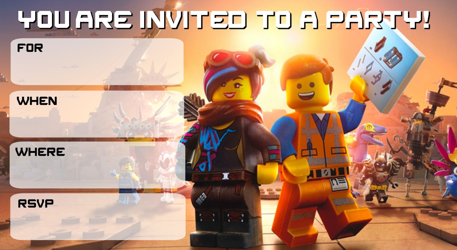 Musings Of An Average Mom Lego Movie 2 Invitations