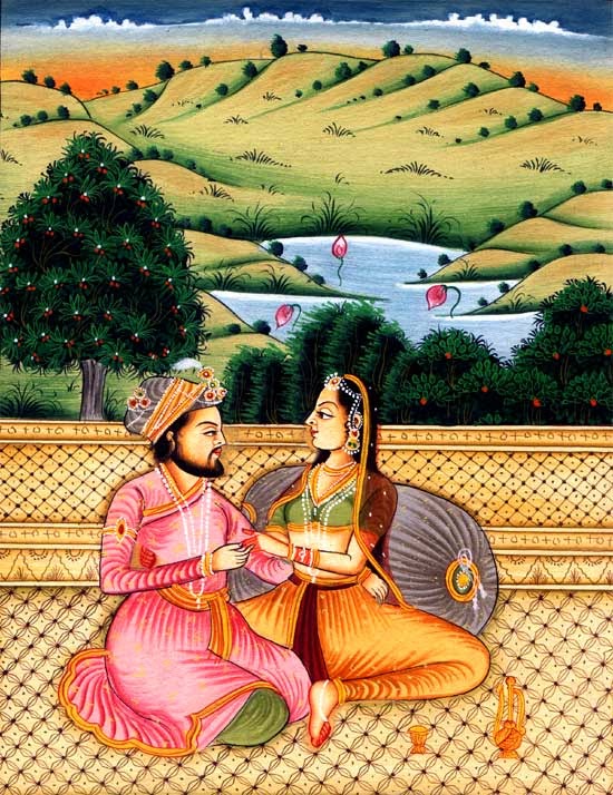 These Mughal paintings flourished during the reigns of Akbar, Jahangir and Shah...
