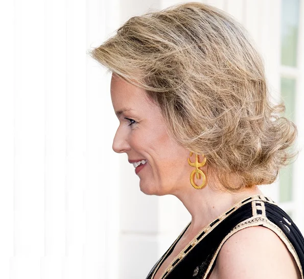 Queen Mathilde style DVF - DIANE VON FURSTENBERG Vivanette Embroidered Tulle Goddess Gown, A Bag With A Story Clutch