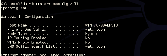 ipconfig /all