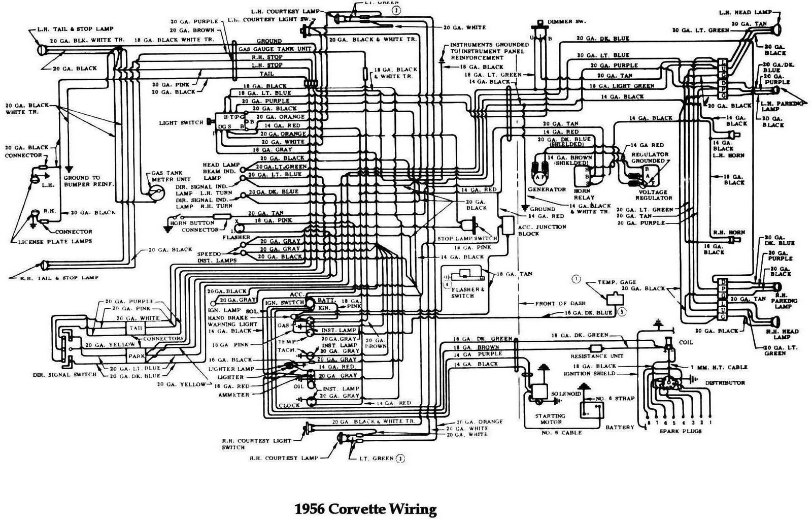 1956 Chevrolet Corvette Wiring Diagram