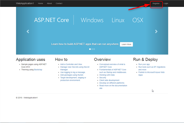 ASP.NET Core page d'Accueil