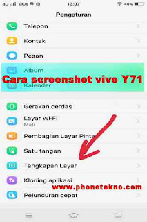 Cara screenshot Vivo V9