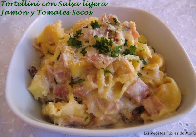 Tortellini Con Salsa Ligera Jamón Y Tomates Secos
