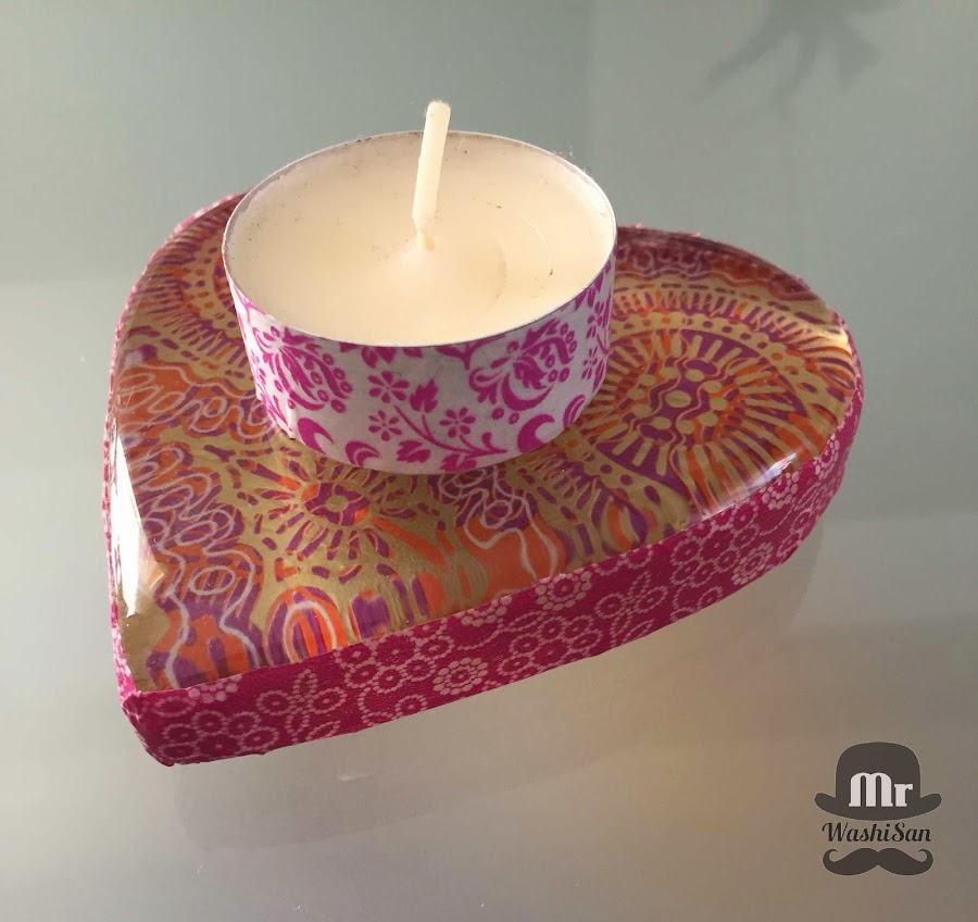 Corazón de cristal con decoupage y washitape diy handmade by mrwashisan http://mrwashisan.blogspot.com.es