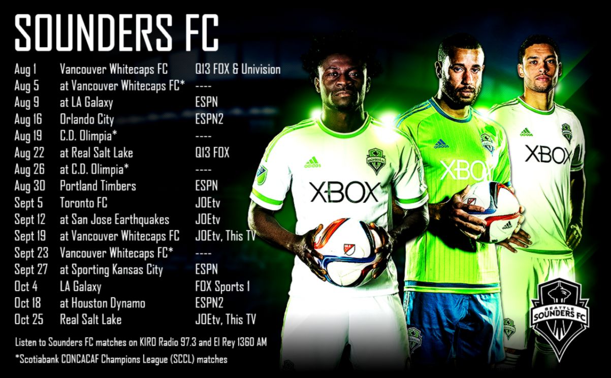 Updated Schedule Wallpaper  Seattle Sounders FC