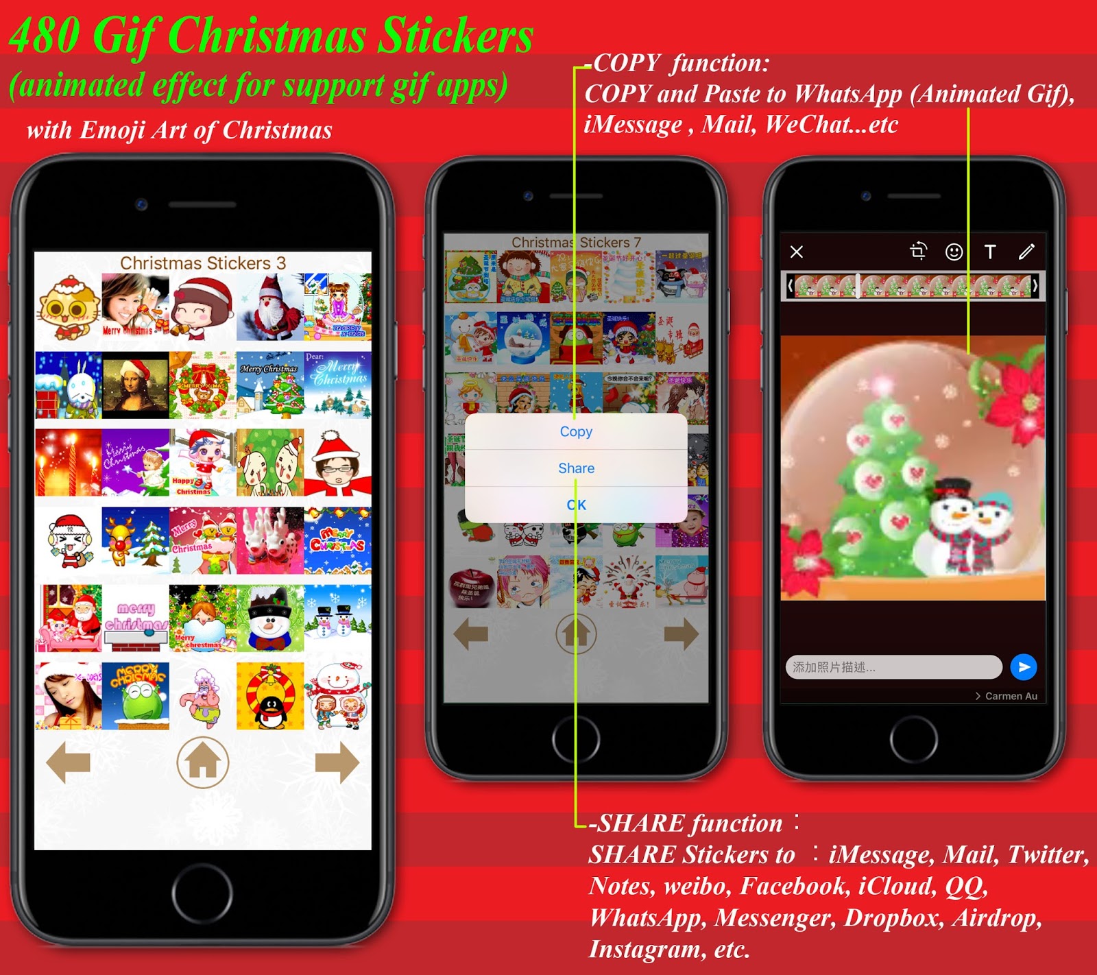 Christmas Stickers Gif Stickers For Whatsapp And Other Messenger