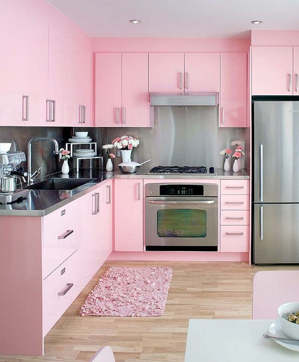 Mod Vintage Life: Pink Kitchens