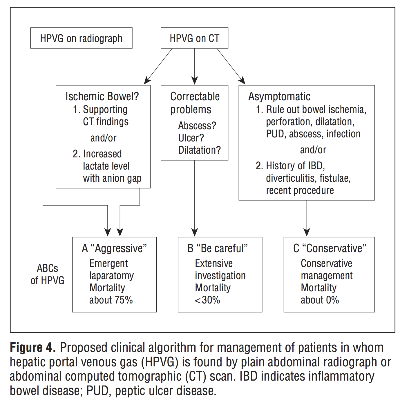 Hospitalist ~なんでも無い科医の勉強ノート~: 門脈内ガス Hepatic portal venous gas: HPVG