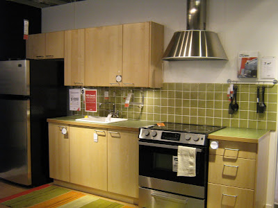 Compact Kitchen on Pictures Of Ikea Kitchens  Compact Single Wall Kitchen With Green Tile