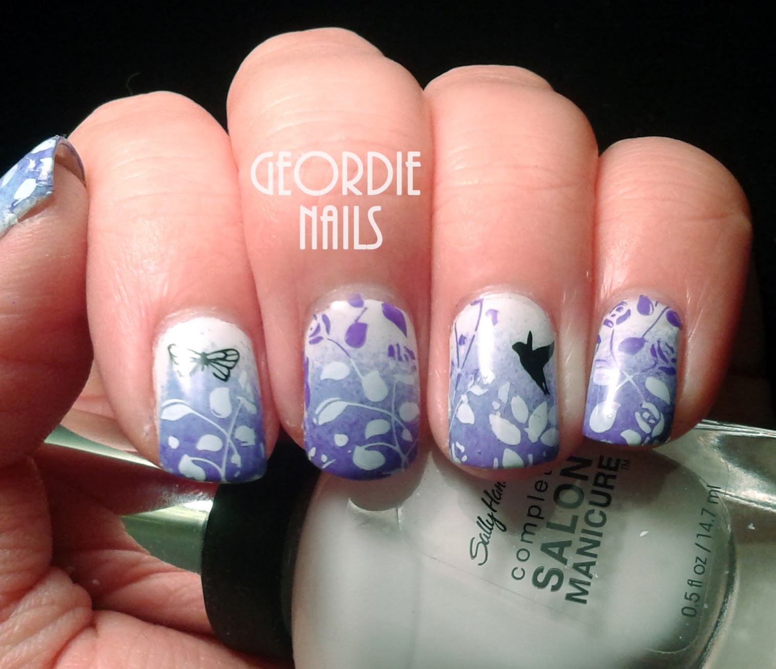 Geordie Nails: AiS Sunday Challenge ~ Three Purples!