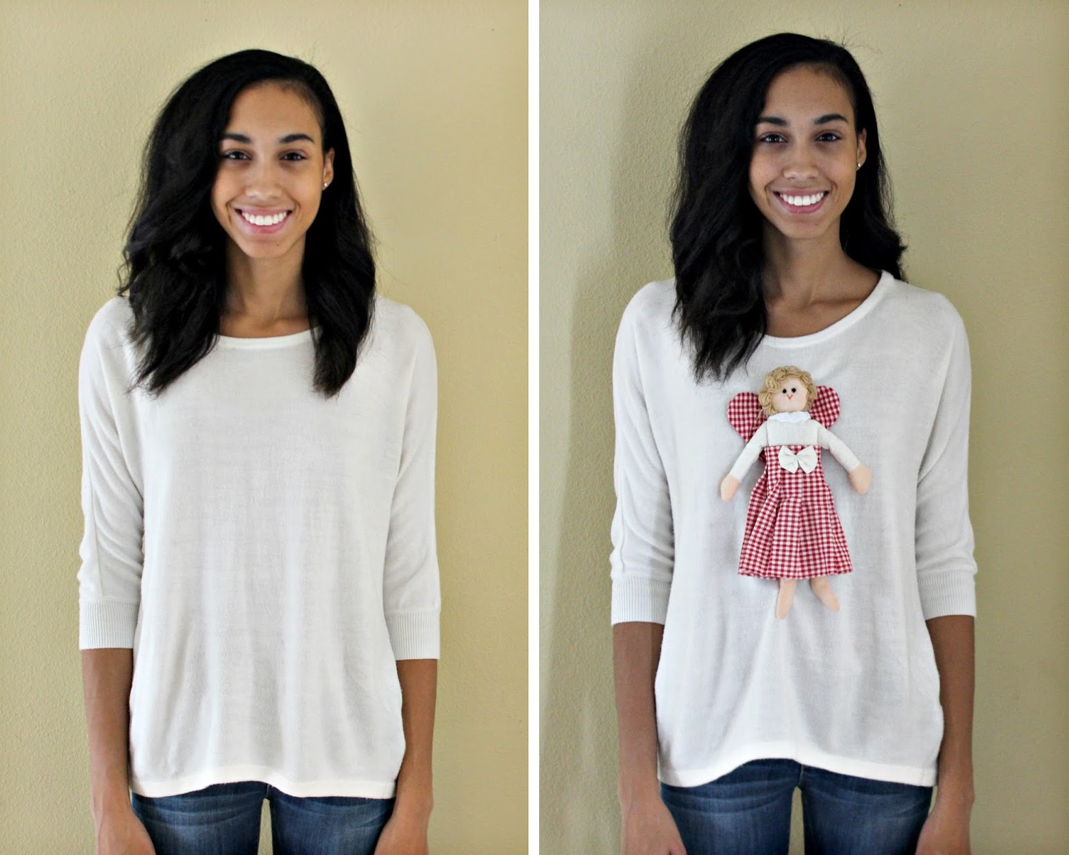 DIY ugly thrifted sweater