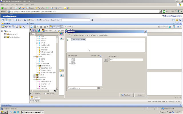 The Desk: Create Dynamic prompt on WEBI report.
