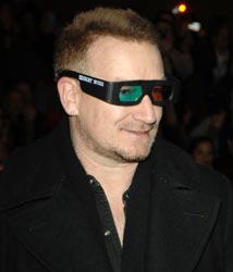 Bono Vox na pré-estréia de U2 3D