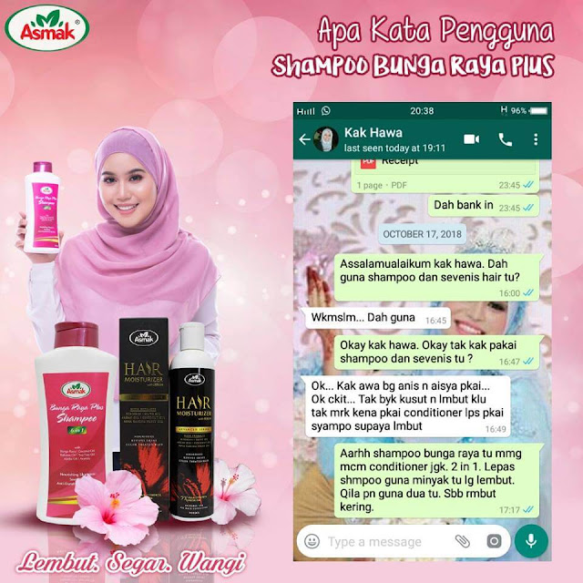 Testimoni Masalah rambut kusut Rawat Rambut Gugur Dengan Asmak Hair Care
