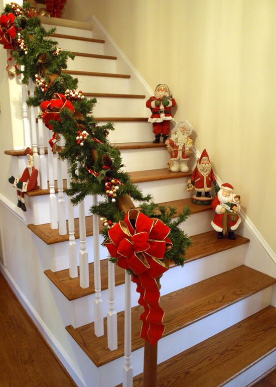 Decoração e Invenção*: 15 idéias de Decoração de Natal para as escadas